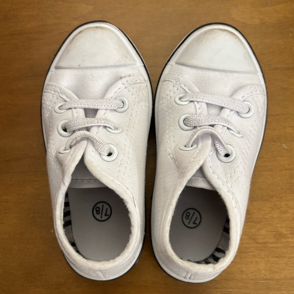 Classic White Low-Top Toddler Sneakers